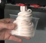 Frozen Yogurt made from dry base mix