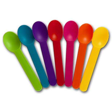 UNIQIFY® Mixed Colors Heavy Duty Ice Cream Spoons