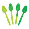 Plastic Spoon Curve Color Changing Yellow to Green