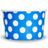 Yogurt Cups Blue Polka Dot