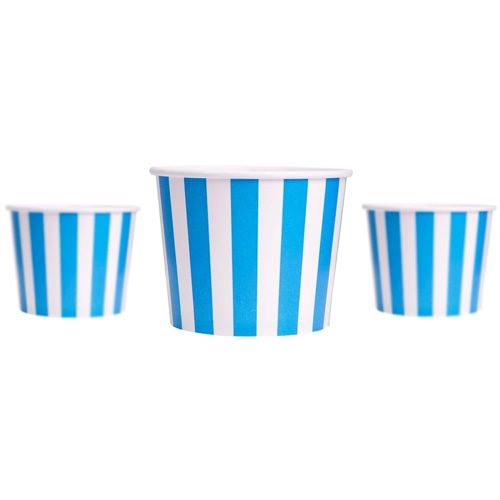 Yogurt Cups Blue Striped
