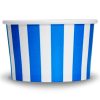 Yogurt Cups Blue Striped