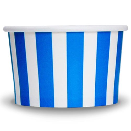 Yogurt Cups Blue Striped