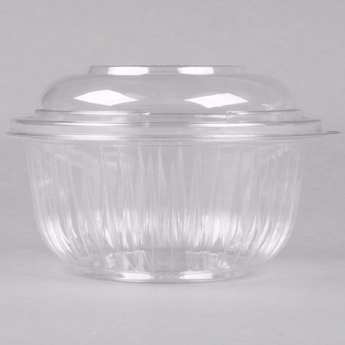 Clear Plastic Bowl with Lid 16oz