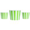 Yogurt Cups Green Striped 16oz