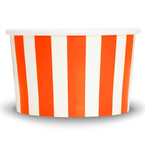 Yogurt Cups Orange Striped 