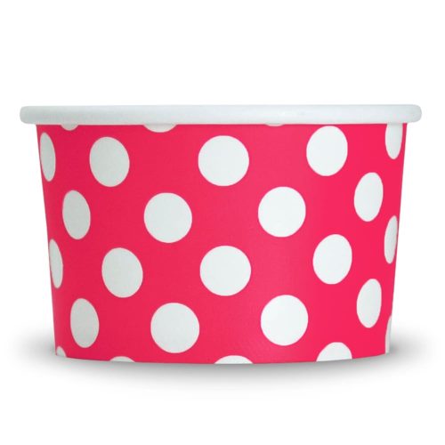 Yogurt Cups Pink Polka Dot