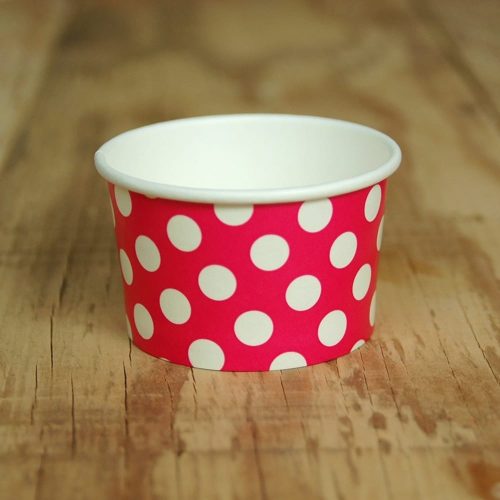 Yogurt Cups Pink Polka Dot