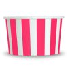 Yogurt Cups Pink Striped