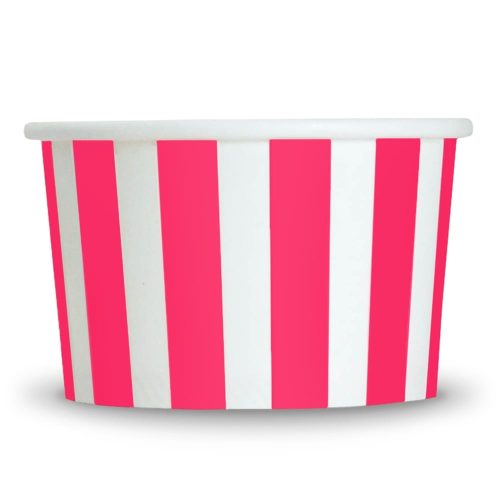 Yogurt Cups Pink Striped