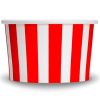 Yogurt Cup Red Striped