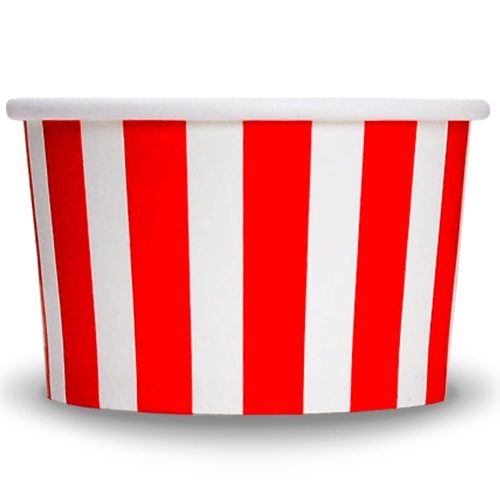 Yogurt Cup Red Striped