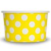 Yogurt Cup Yellow Polka Dot 4oz