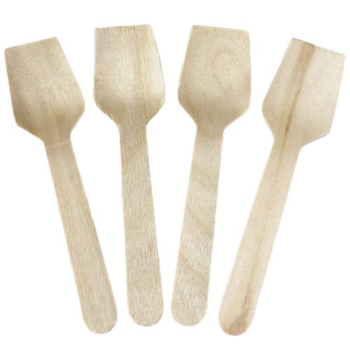 Biodegradable Wood Spoon Square