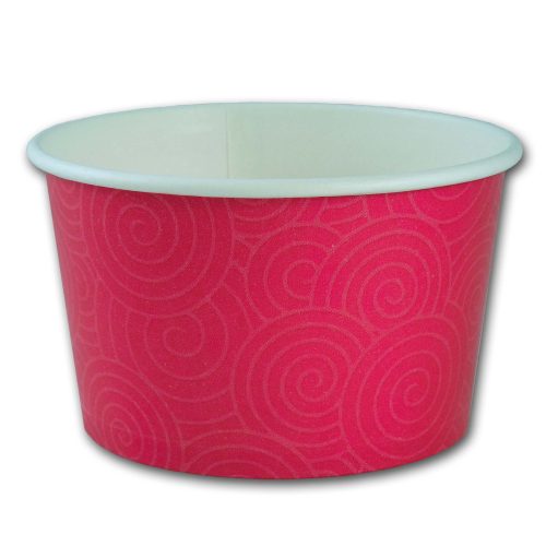 16oz Ice Cream / Froyo Paper Cups 112mm 1000ct Red, Size: 16 oz
