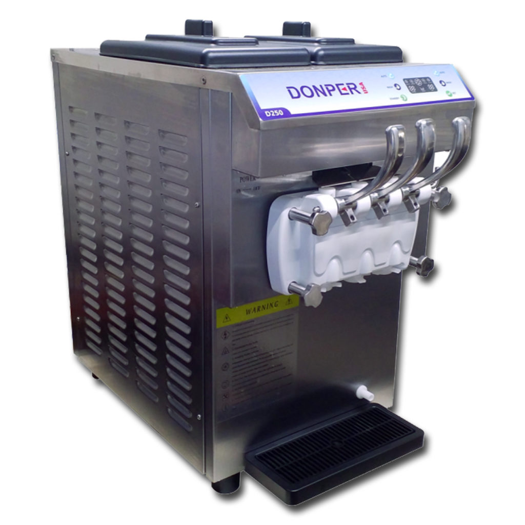 Soft-Serve + Frozen Yogurt Machine – Donper D250 – 2 Flavors – FroCup