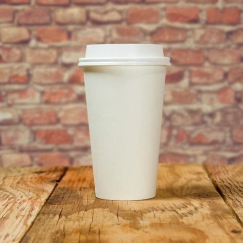Hot Paper Cup Lids – White – 10-12-16-20 oz and cup