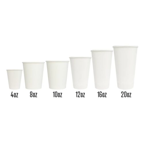 UNIQ® 12 oz White Single Wall Paper Coffee Cups