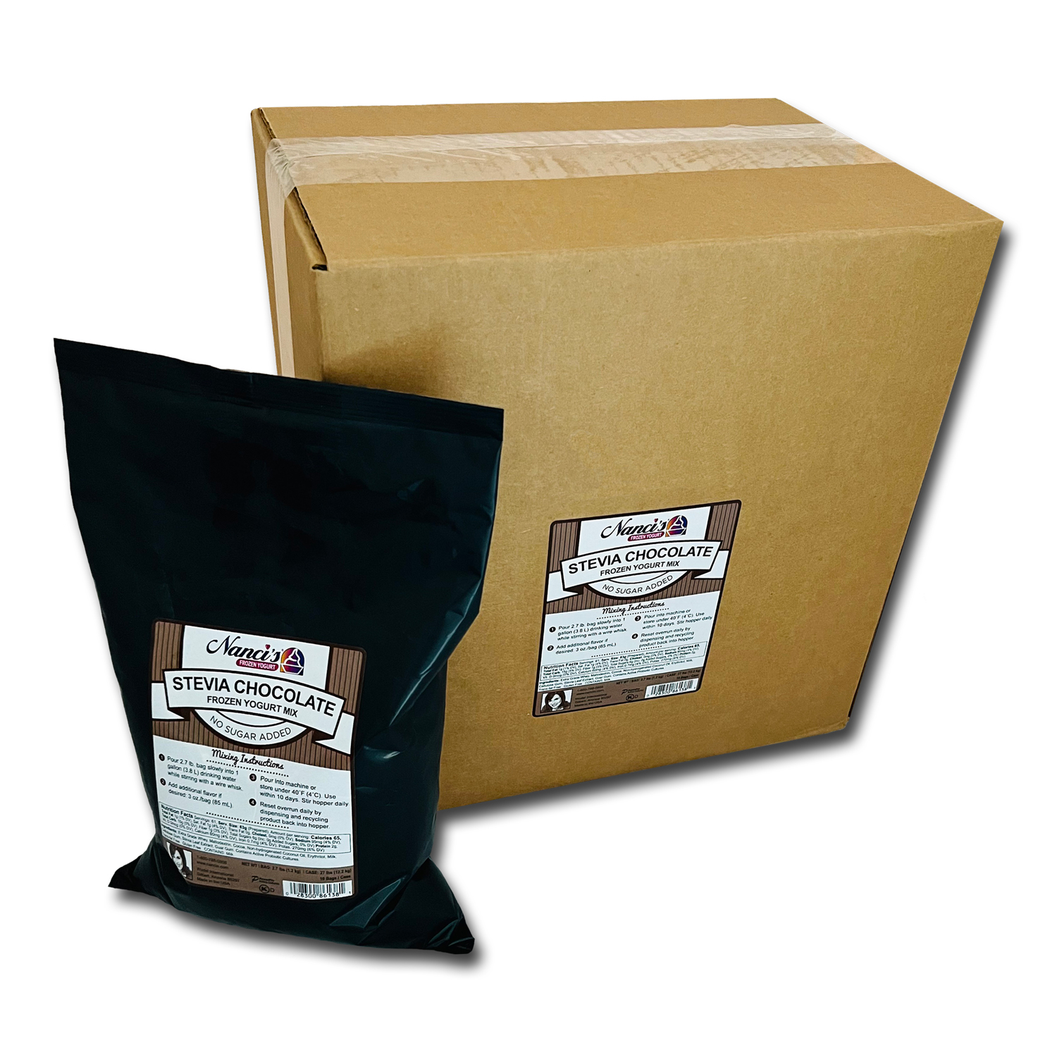 Zero Sugar Added Frozen Yogurt Mix Stevia Chocolate FroCup