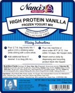 High Protein, High Fiber, Reduced Lactose, Reduced Sugar Frozen Yogurt Ice Cream Mix